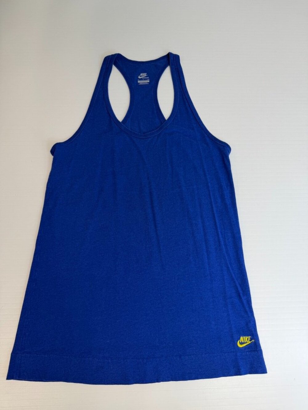 Nike Tank Women Small Swoosh Racerback Top Active Bamboo Train Work Run Gym Ex